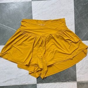 Elegant Mustard Yellow Women's Skorts
